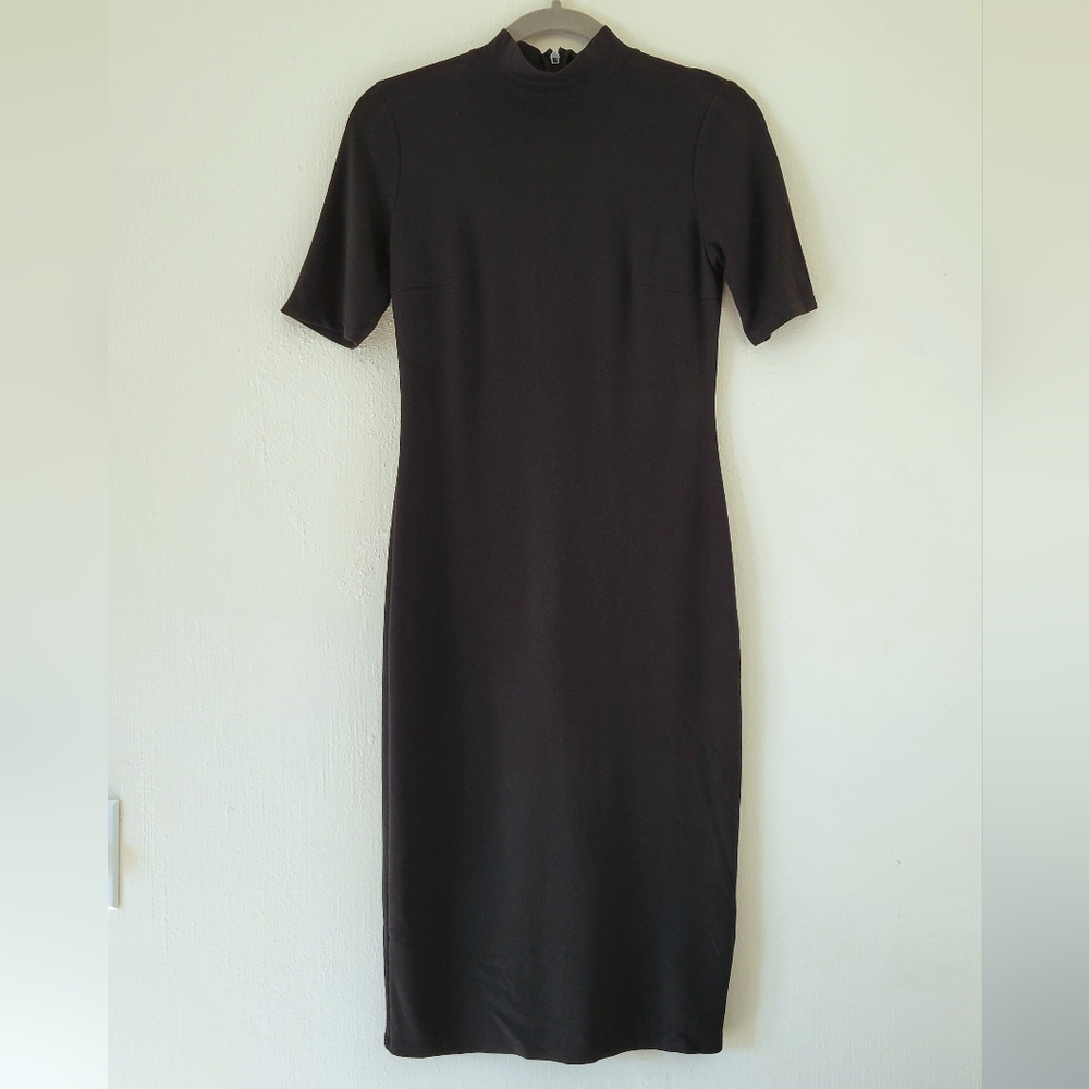 Who What Wear Mock Turtleneck Black Bodycon Dress Size XS